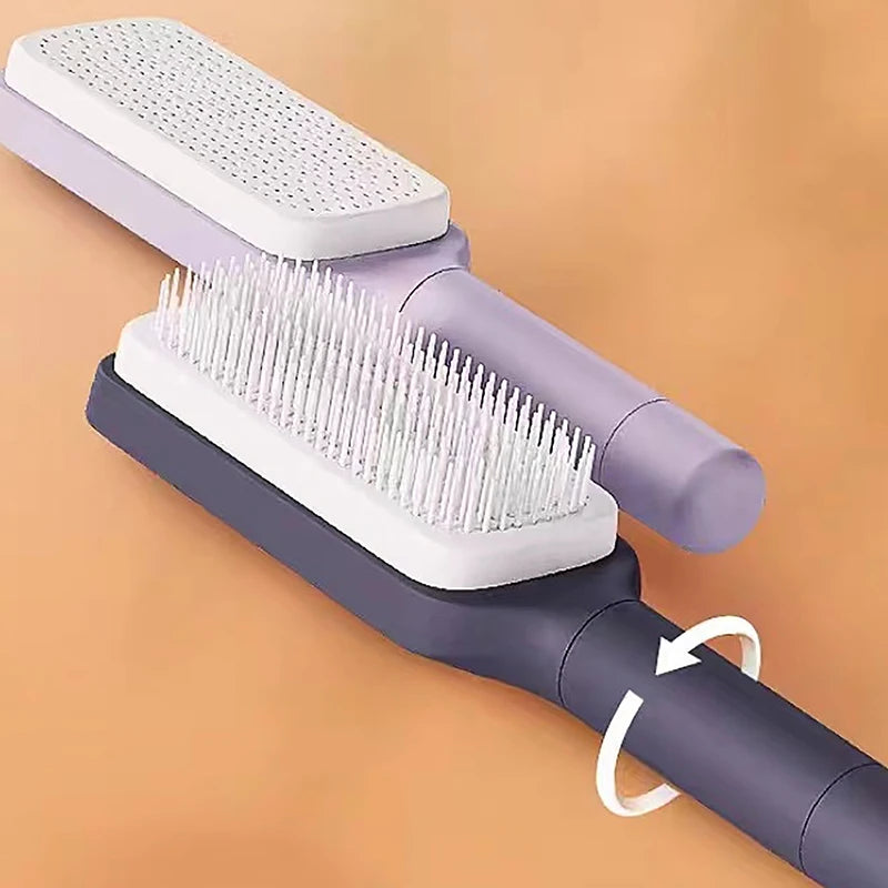 PureBrush™ Selbstreinigende Haarbürste für gesunde Haare - Mit 1-Klick-Reinigung für alle Haartypen